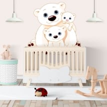Vinilos paredes familia ositos infantiles