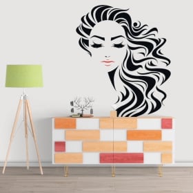 Vinilos decorativos rostro de mujer