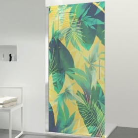Vinilos para mamparas baños color tropical