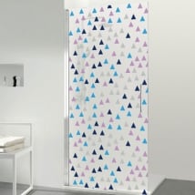 Vinilos para mamparas triángulos de colores