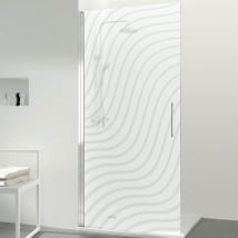 Vinilos para mamparas baños ondulaciones