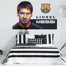 Vinilos adhesivos lionel messi fútbol barcelona