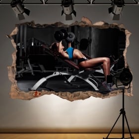 Vinilos decorativos gimnasio fitness 3d