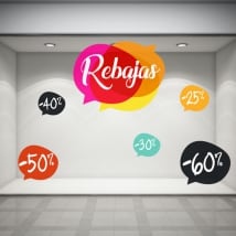 Vinilos precios descuentos escaparates comercios