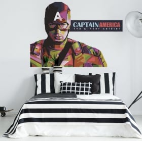 Vinilos paredes capitán américa winter soldier
