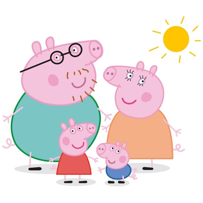  Pegatina de Peppa Pig – 50 calcomanías de vinilo de