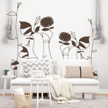 Vinilos decorativos flores picasso