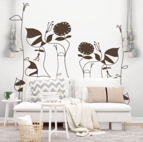 Vinilos decorativos flores picasso