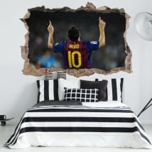 Vinilos barcelona lionel messi 3d