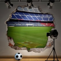 Vinilos estadio de fútbol camp nou barcelona 3d