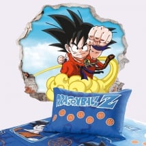 Vinilos paredes dragon ball son goku 3d