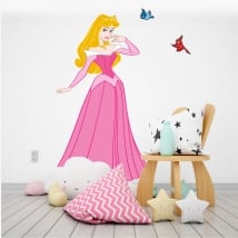 Vinilo infantil disney princesa y pájaros