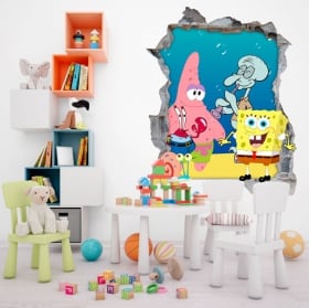 Vinilos bob esponja decorar habitación infantil
