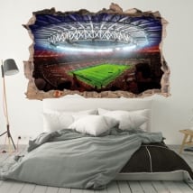 Vinilos paredes estadio fútbol mundial rusia 2018 3d