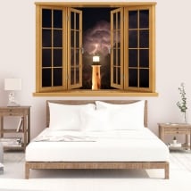 Vinilos de pared rayos en el faro jupiter inlet light 3d