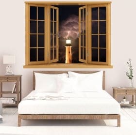 Vinilos de pared rayos en el faro jupiter inlet light 3d