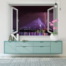 Vinilos ventanas rayos ciudad de putrajaya malasia 3d