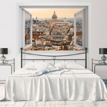 Vinilos decoración paredes panteón parís francia 3d