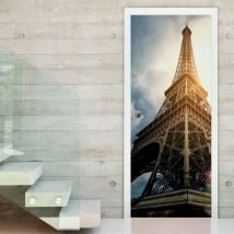 Vinilos y pegatinas para puertas torre eiffel parís