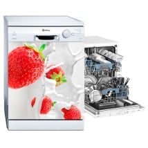 Vinilos para lavavajillas fresas splash