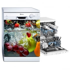 Vinilos adhesivos lavavajillas frutas en el agua