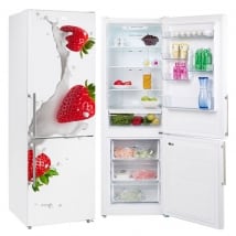 Vinilos para neveras fresas con leche