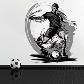 Vinilos y pegatinas jugador de fútbol