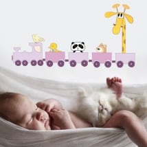 Vinilos adhesivos y pegatinas tren infantil