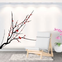 Vinilos adhesivos rama de árbol con hojas
