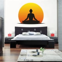 Vinilos adhesivos y pegatinas silueta yoga