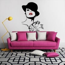 Vinilos adhesivos silueta mujer con estilo