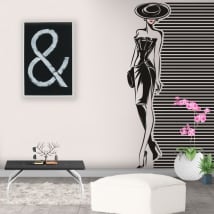 Vinilos y pegatinas para decorar silueta mujer