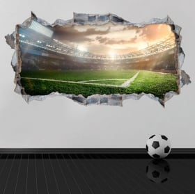 Vinilos decorativos boxeo agujero pared 3d