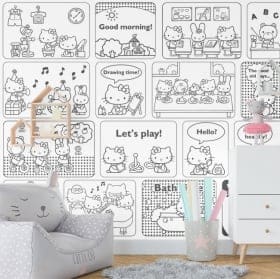 Fotomurales de vinilos hello kitty