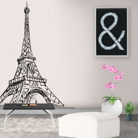 Vinilos decorativos paredes parís torre eiffel