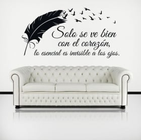 Vinilos adhesivos y pegatinas frase el principito