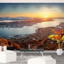 Fotomurales de vinilo atardecer en noruega