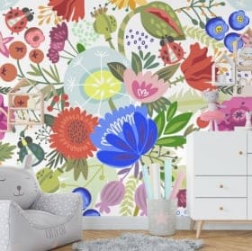 Fotomurales de vinilos plumas para decorar