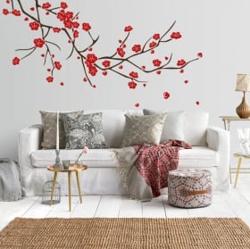 Vinilos adhesivos rama de árbol con hojas