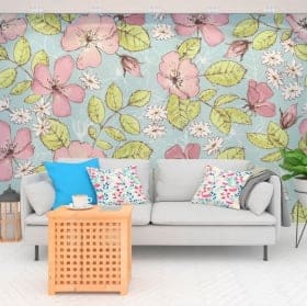 Fotomurales adhesivos flores para decorar