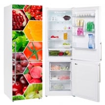 Vinilos collage frutas y hortalizas para neveras