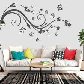 Vinilos y pegatinas flores y mariposas para decorar