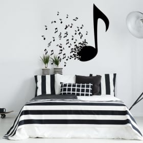Vinilos decorativos y pegatinas notas de música