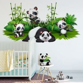 Vinilos decorar habitaciones infantiles osos panda