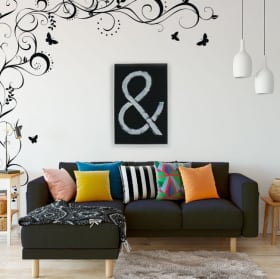 Vinilos y pegatinas flores y mariposas para decorar