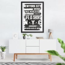 Vinilos decorativos new york city cuadro efecto 3d