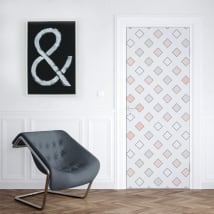 Vinilos para puertas y armarios cuadrados retro pop