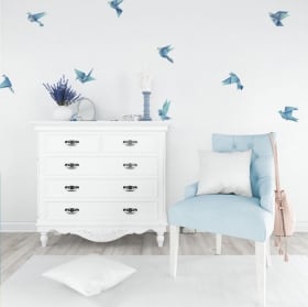 Vinilos decorativos y pegatinas aves origami