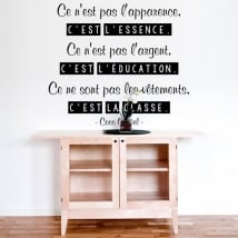 Vinilos decorativos coco chanel frase francés