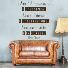 Vinilos decorativos coco chanel frase franc&eacute;s